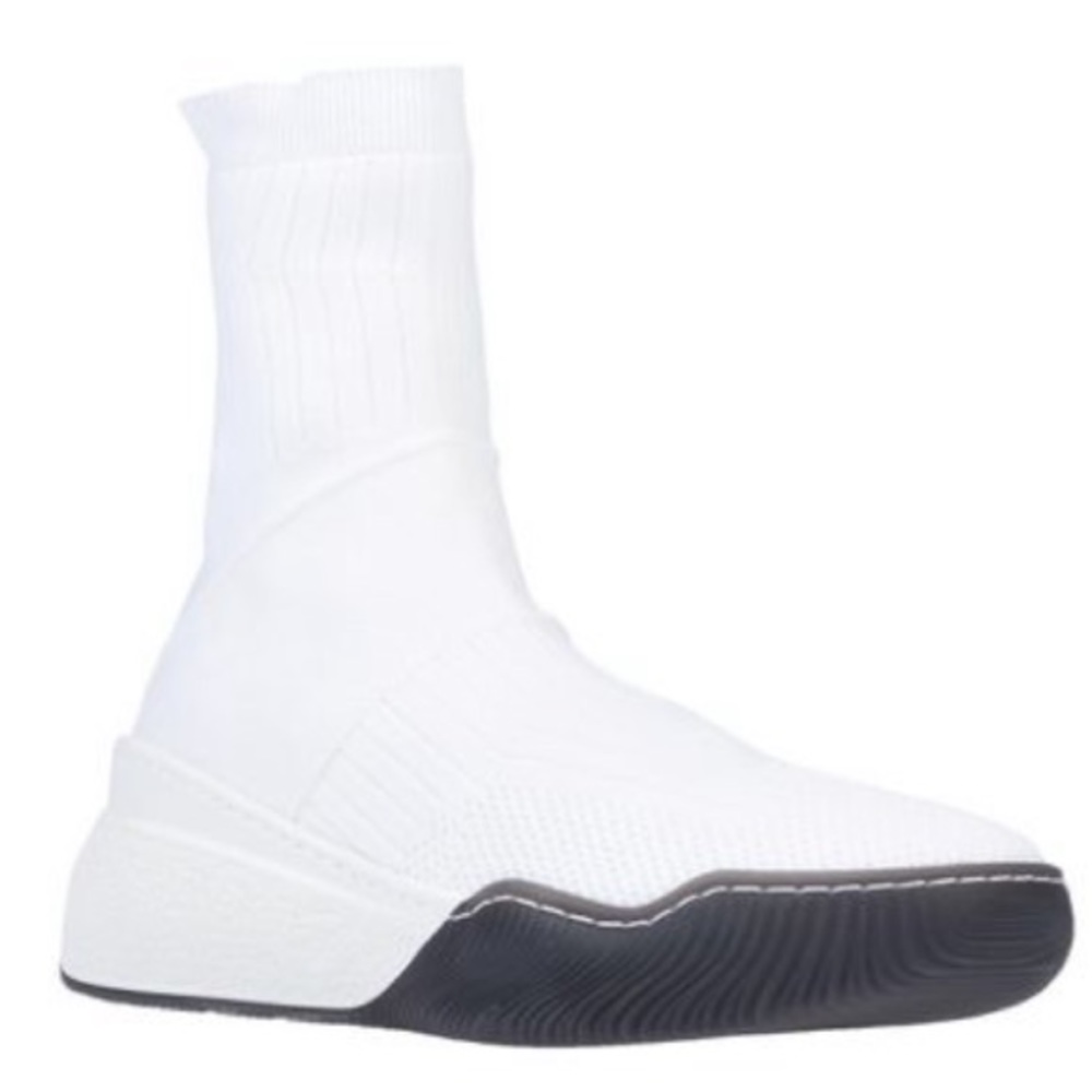 Stella McCartney Loop Sneaker Tess Knitted Sock White Black Bootie EU 36 NEW
